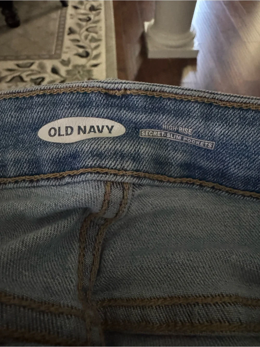 Old Navy Light Blue High-Rise Denim Shorts